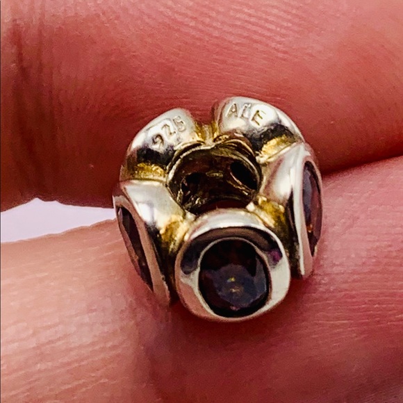 EUC RARE Pandora 790311BCZ Sterling Silver Brown Zirconia Oval Lights Charm - Picture 9 of 9